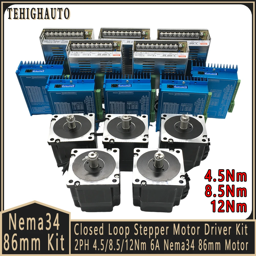 Nema34 86mm Closed Loop Steppe - Hybrid Servo Driver Nema 34 8.5Nm ulasan dan harga