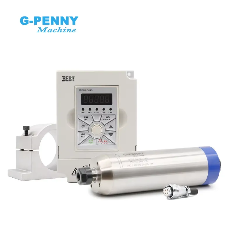 G-penny 2.2KW ER20 D80 Wood Wo - 2.2Kw Water Cooled Spindle Kit Vfd ulasan dan harga