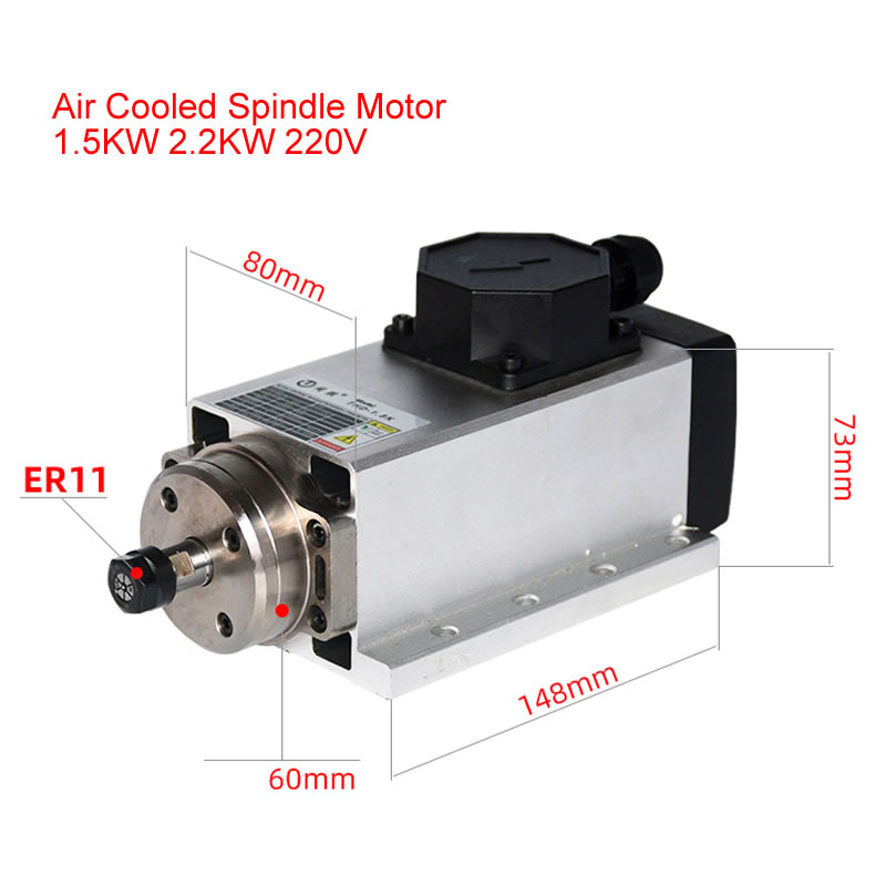 800W 1.5W 2.2KW 3.5KW 4.5KW 6K - Er20 Collet Chuck Spindle Motor 220V ulasan dan harga