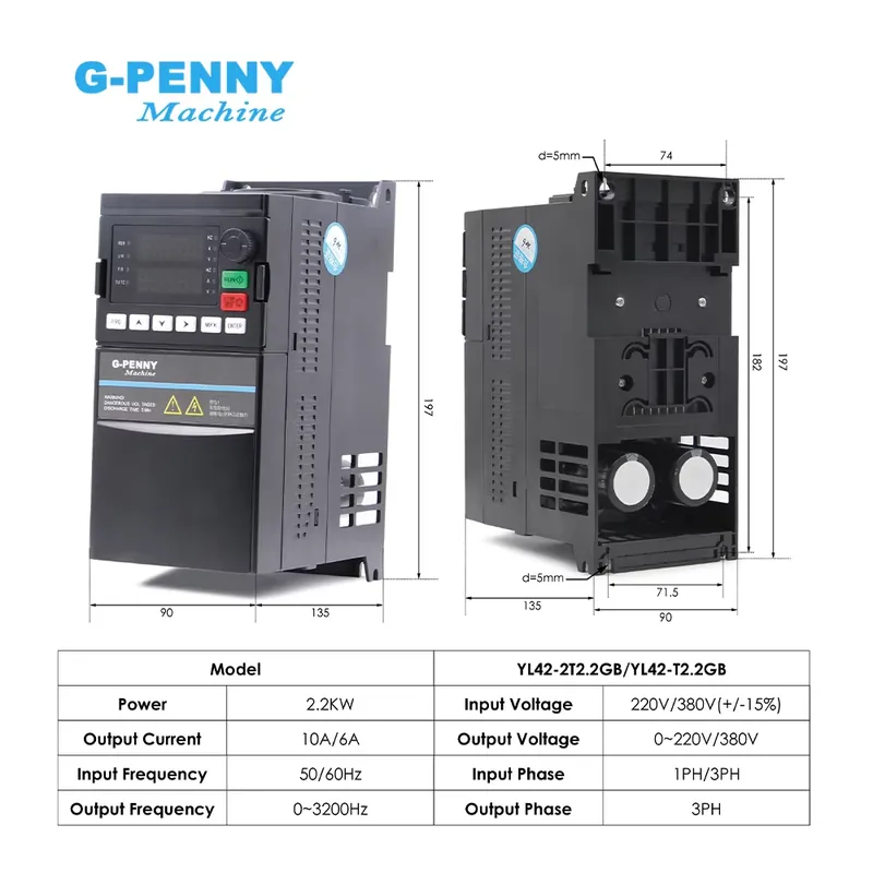 G-Penny 2.2kw ER20 D80 12000rp - 2.2Kw Water Cooled Spindle Kit Vfd ulasan dan harga