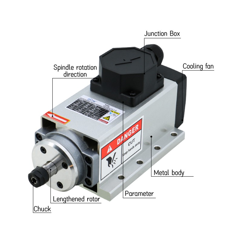 CNC Milling Machine Spindle Mo - Er20 Collet Chuck Spindle Motor 220V ulasan dan harga
