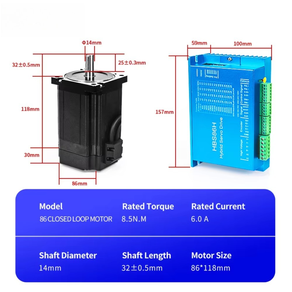 NEMA 34 Closed Loop Hybrid Ser - Hybrid Servo Driver Nema 34 8.5Nm ulasan dan harga